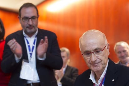 Ramon Espadaler junto a Duran Lleida tras anunciar su dimisión.