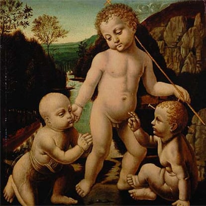 <i>Los tres niños santos </i>,de Bernardino de Conti.