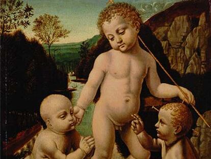 <i>Los tres niños santos </i>,de Bernardino de Conti.