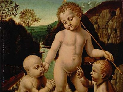 <i>Los tres niños santos </i>,de Bernardino de Conti.