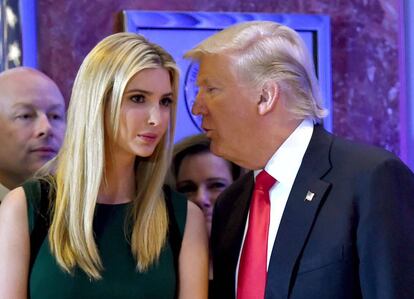 El presidente Trump con su hija Ivanka.