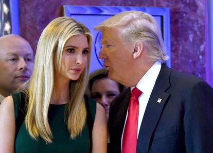 El presidente Trump con su hija Ivanka. 