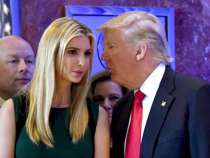 El presidente Trump con su hija Ivanka. 