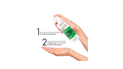 Champú anticaspa sobre fondo blanco.