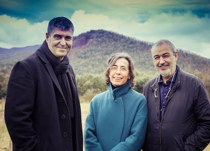 D'esquerra a dreta, els premiats amb el Pritzker: Rafael Aranda, Carme Pigem i Ramón Vilalta.