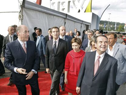 Elena Espinosa y Alberto Núñez Feijóo, en la Word Fishing Exhibition