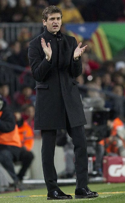 Tito Vilanova durante el partido.