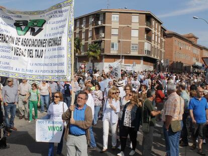 Manifestaci&oacute;n en Talavera de la Reina contra el trasvase en septiembre. 