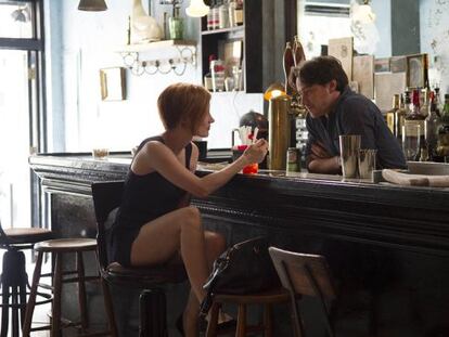 Jessica Chastain y James McAvoy, en la película.