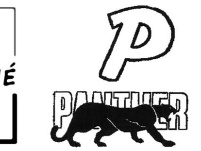 A la izquierda el logotipo de la marca Panthé, que El Corte Inglés recurrió por riesgo de confusión con su marca Panther, a la derecha.