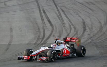 Jenson Button en los últimos compases de la carrera