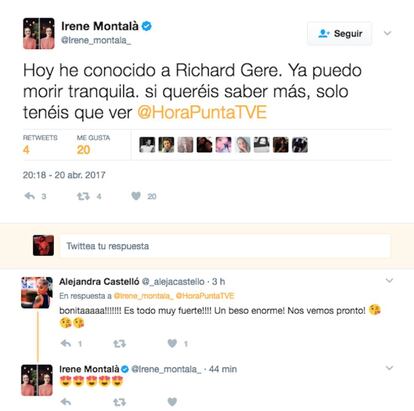 Las colaboradoras de Cárdenas, conteniendo la emoción en Twitter