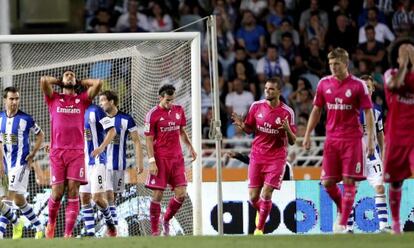 Khedira se lamenta tras fallar una ocasión.