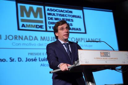 José Luis Martínez-Almeida, este martes en un acto en Madrid.