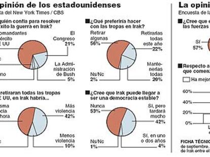 La opinión de estadounidenses e iraquíes