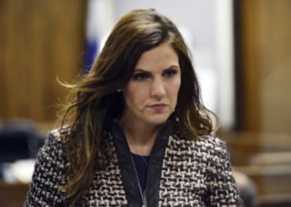 Taya Kyle, viuda de Chris Kyle, después de darse a concoer el veredicto.