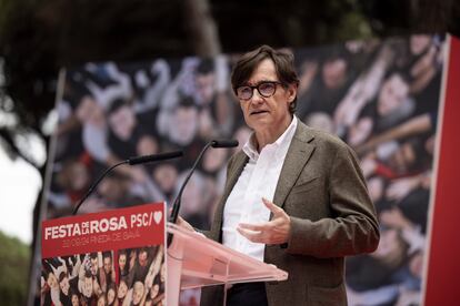 Illa, este domingo en Gavà en la fiesta de la Rosa del PSC.