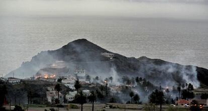La zona afectada por el incendio.