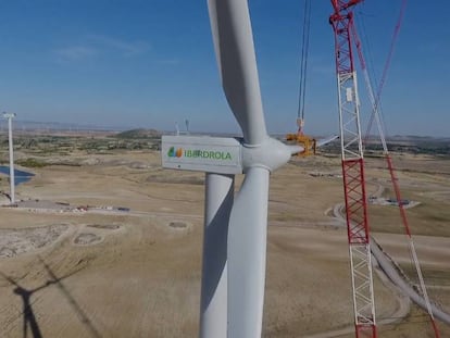 Molinos de energía eólica de Iberdrola.