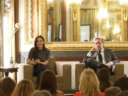 Begoña Villacís, Ángel Asensio y Carmen Rodríguez, ayer en la Cámara de Comercio.