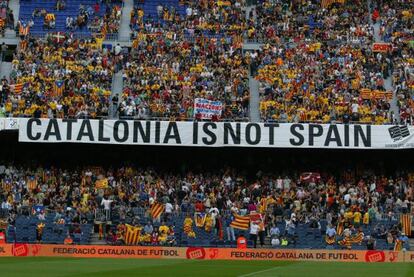 Imagen de 2006, en un partido amistoso entre las selecciones de Catalunya y Euskadi en el Camp Nou.