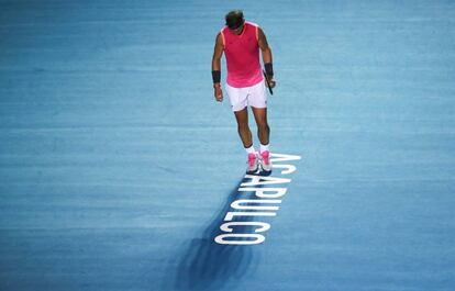 Nadal, durante el partido contra Kyrgios en Acapulco.