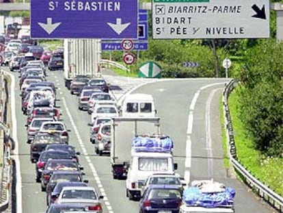 Imagen de la A-63, que conecta Burdeos con España.