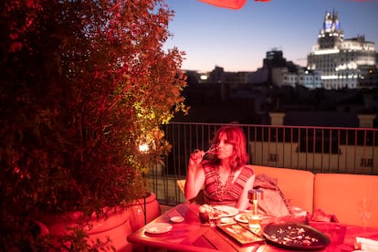 Cena en la terraza del Four Seasons de Madrid.