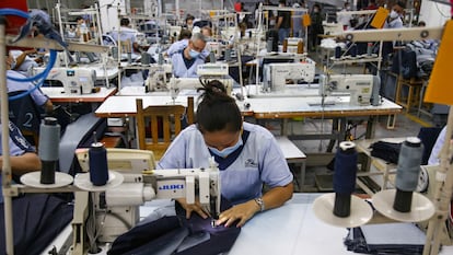 Employees work at a textile factory in Cúcuta, Colombia, on June 2, 2022.