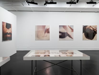 Imagen de una de las salas de la exposición 'Hannah Villiger' en el Centro Pompidou de París. 