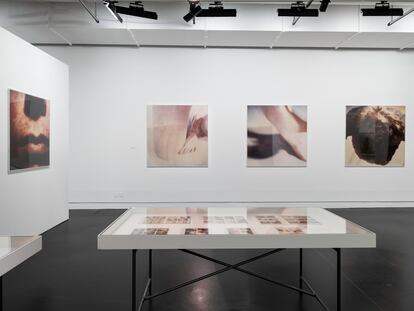 Imagen de una de las salas de la exposición 'Hannah Villiger' en el Centro Pompidou de París.