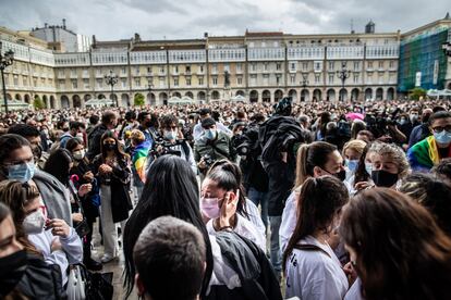 Protest in A Coruña in memory of Samuel Luiz.