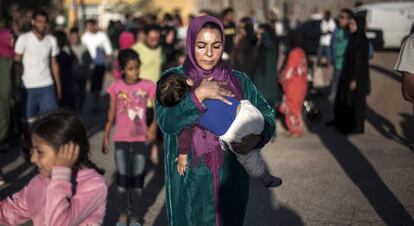 Una mujer siria, en el CETI de Melilla.