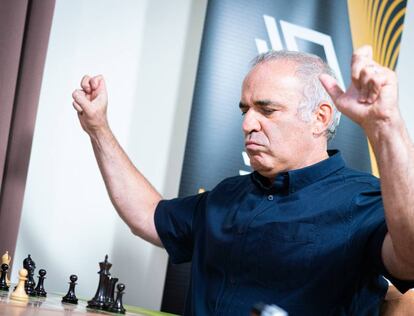 Gari Kaspárov, durante el torneo de ajedrez 960 que se disputó hace un año en el Club de Ajedrez de San Luis (Misuri, EEUU)