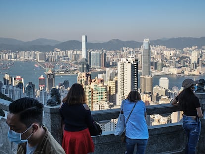 Vista reciente del 'skyline' de Hong Kong, una de las mayores concentraciones de hormigón, metal y cristal del planeta.