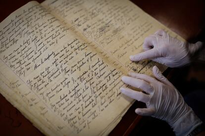 Manuscrito original de la obra de teatro 'Juan Gil'.