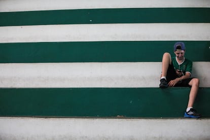 Torcedor da Chapecoense na Arena Condá.