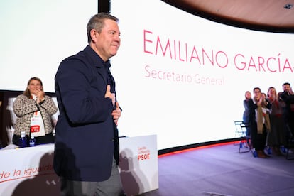 Emiliano Garca-Page, en su reeleccin en enero como secretario general del PSOE de Castilla-La Mancha.