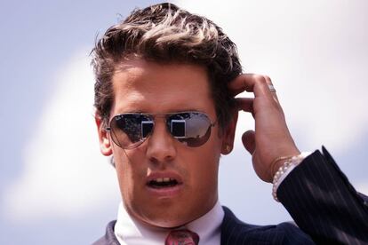 Milo Yiannopoulos, em seu comício anti-islâmico em Orlando (Flórida).