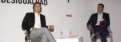 Thomas Piketty y Pedro S&aacute;nchez durante el encuentro celebrado en Madrid.