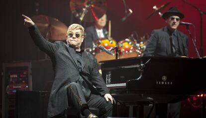 Elton John en su concierto en Barcelona.