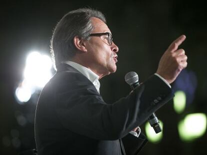 El president Artur Mas, aquest dimarts a Vilanova i la Geltrú.