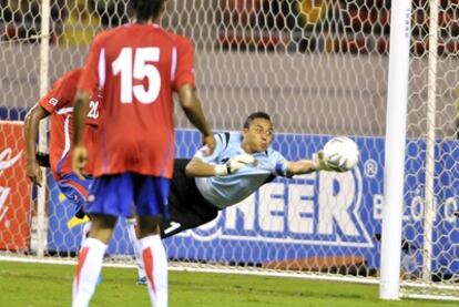 El guardameta de Costa Rica, Keylor Navas, durante el amistoso ante Brasil el pasado viernes.