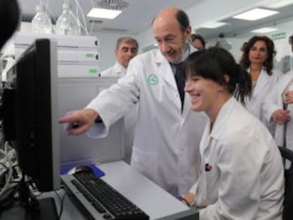 Rubalcaba, en el Parque Tecnológico de Ciencias de la Salud.