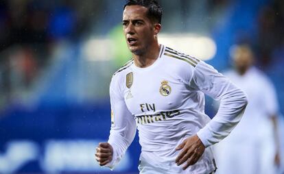 Lucas Vázquez, en su último partido ante el Eibar.