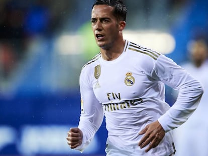 Lucas Vázquez, en su último partido ante el Eibar.