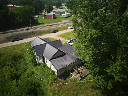 La casa de donde rescataron a niños en Hamden, Ohio