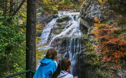 La cascada del Estrecho, en el parque nacional de Ordesa y Monte Perdido, en el Pirineo aragonés (Huesca).