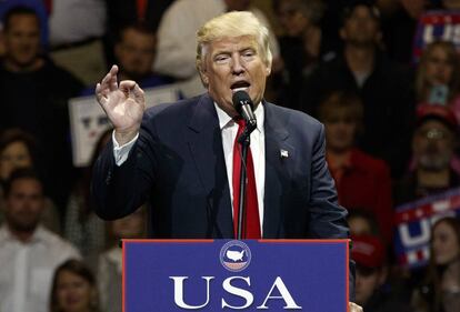 Trump, durante un intervenci&oacute;n en Cincinnati. 