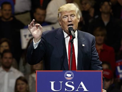 Trump, durante un intervenci&oacute;n en Cincinnati. 